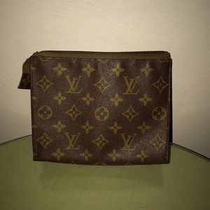 Vintage 70s LV Monogram Cosmetic Pouch